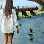 <I>En route vers la plage</I>, acrylique, 36"x30"